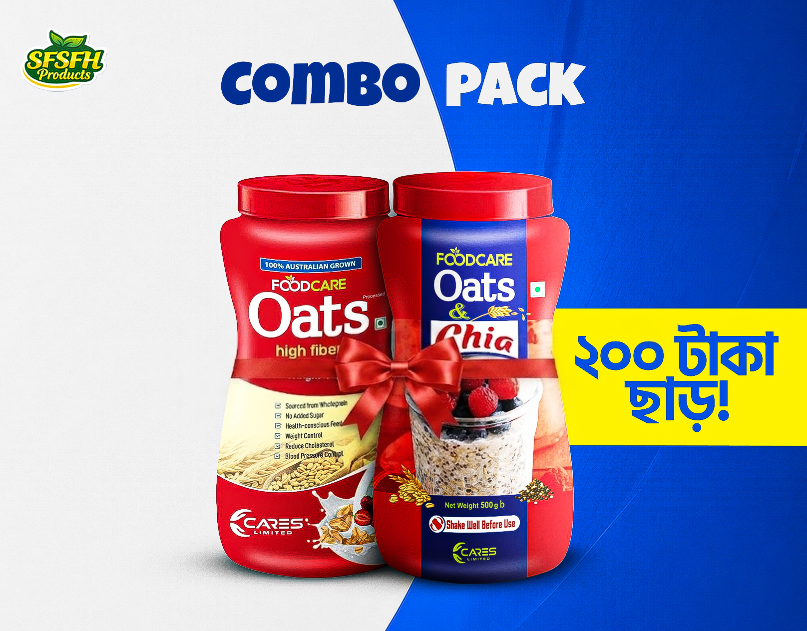 Fiber Oats + Oats & Chia